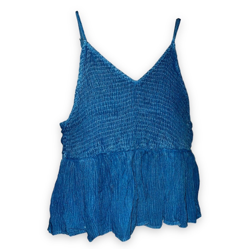 NEW Salty Lemon Denim Knit Cami Tank Top Women’s Size Medium
